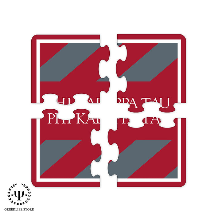 Phi Kappa Tau Beverage Jigsaw Puzzle Coasters Square (Set of 4)