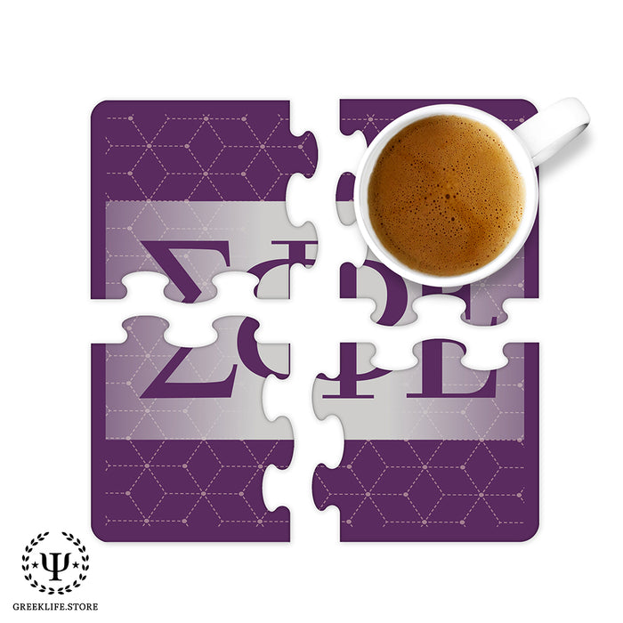 Sigma Phi Epsilon Beverage Jigsaw Puzzle Coasters Square (Set of 4)