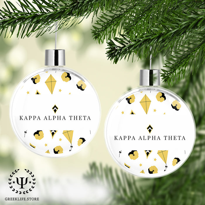 Kappa Alpha Theta Christmas Ornament Flat Round