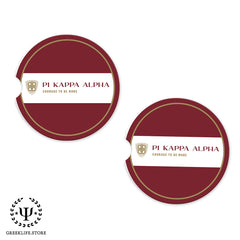 Pi Kappa Alpha Absorbent Ceramic Coasters with Holder (Set of 8)