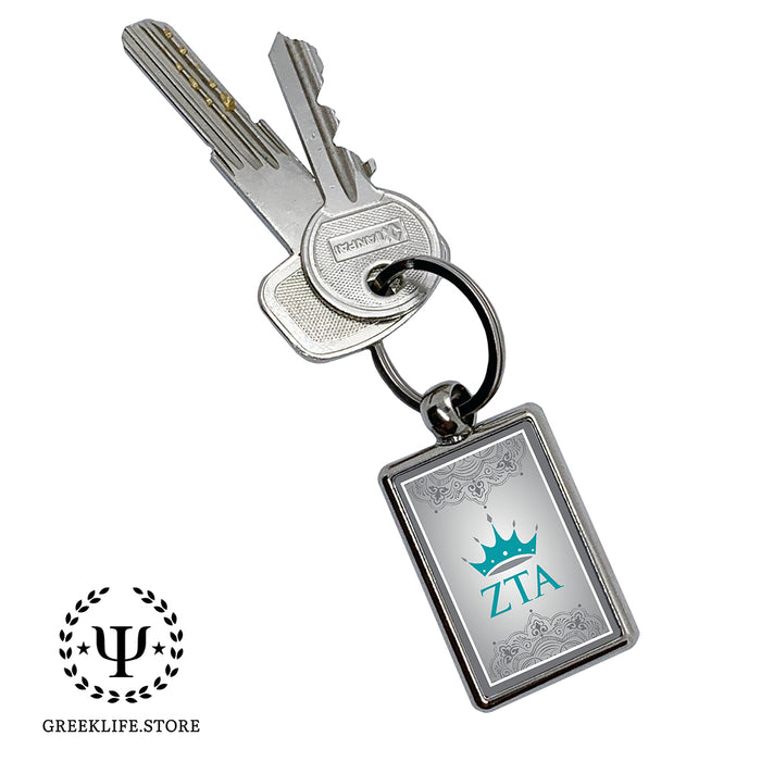 Zeta Tau Alpha Keychain Rectangular