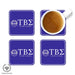 Tau Beta Sigma Beverage Coasters Square (Set of 4) - greeklife.store