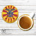 Delta Kappa Epsilon Beverage coaster round (Set of 4) - greeklife.store
