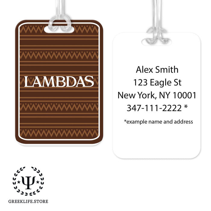 Lambda Theta Phi Luggage Bag Tag (Rectangular)