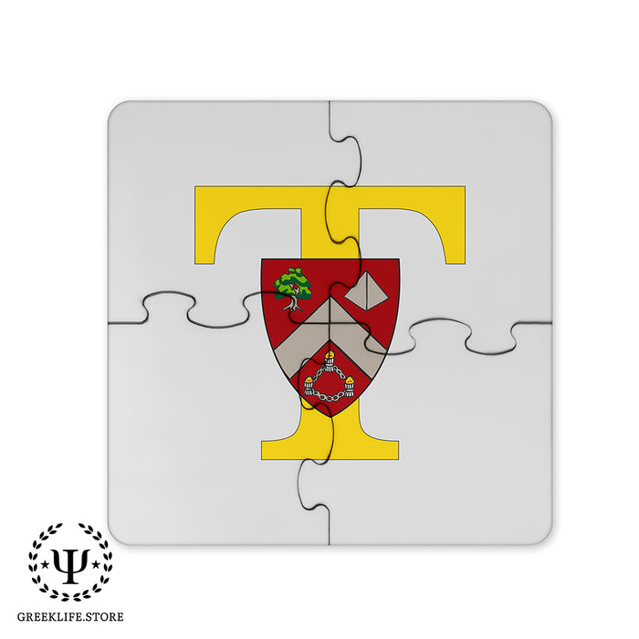 Triangle Fraternity Beverage Jigsaw Puzzle Coasters Square (Set of 4)