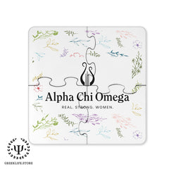 Alpha Chi Omega Luggage Bag Tag (Rectangular)