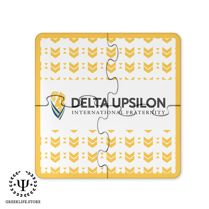 Delta Upsilon Beverage Jigsaw Puzzle Coasters Square (Set of 4)