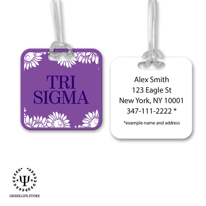 Sigma Sigma Sigma Luggage Bag Tag (square)