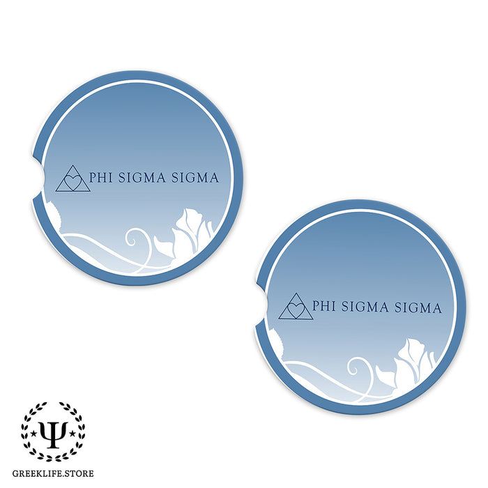 Phi Sigma Sigma Car Cup Holder Coaster (Set of 2)