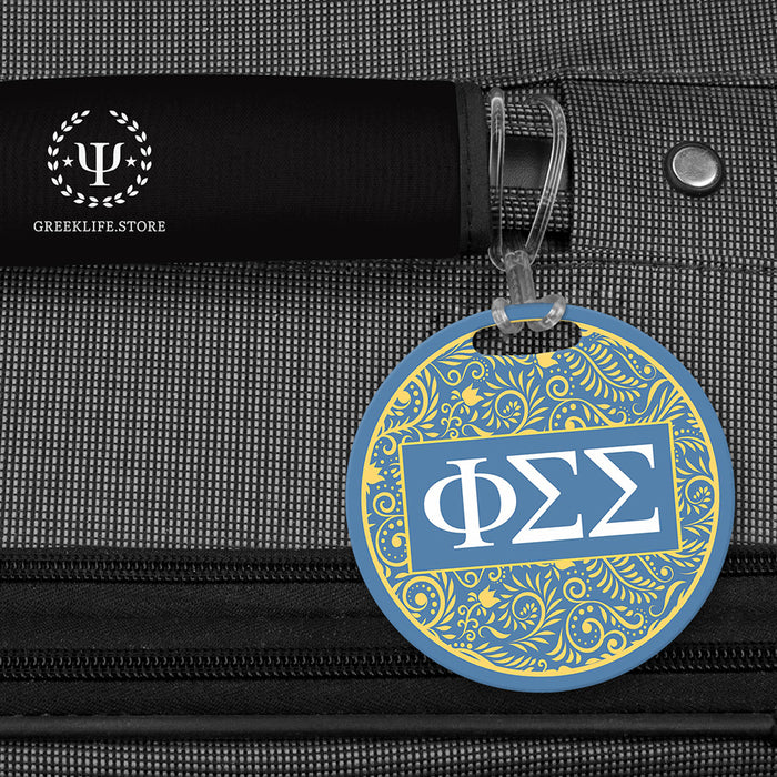 Phi Sigma Sigma Luggage Bag Tag (round)