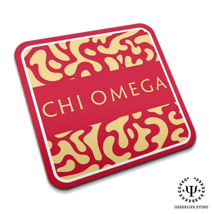 Chi Omega Beverage Coasters Square (Set of 4)