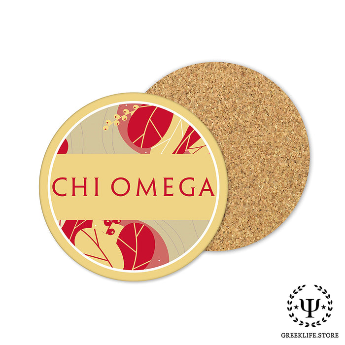Chi Omega Beverage coaster round (Set of 4)