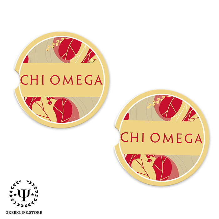 Chi Omega Car Cup Holder Coaster (Set of 2)