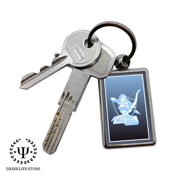 Mu Sigma Upsilon Keychain Rectangular