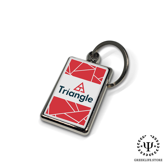 Triangle Fraternity Keychain Rectangular