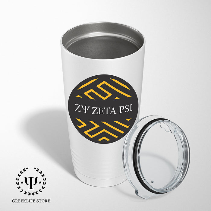 Zeta Psi Stainless Steel Tumbler - 20oz - Ringed Base
