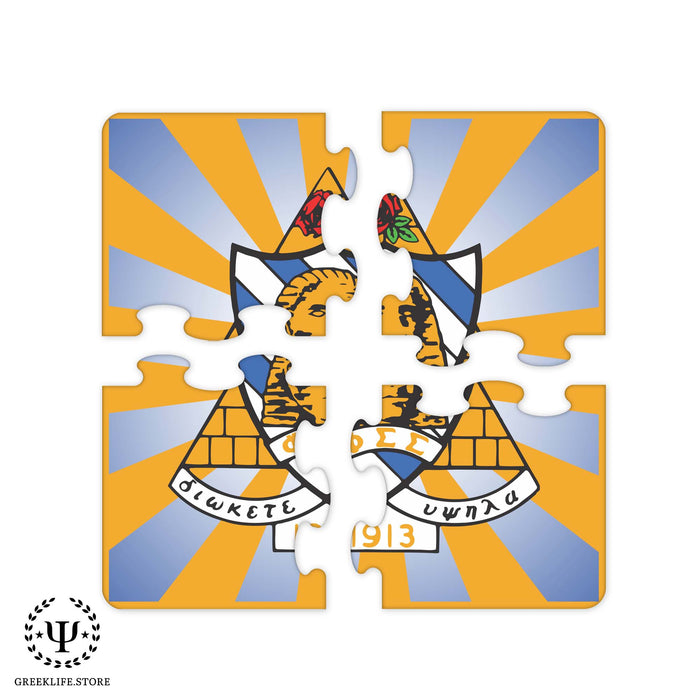 Phi Sigma Sigma Beverage Jigsaw Puzzle Coasters Square (Set of 4)