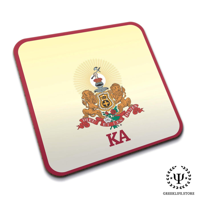 Kappa Alpha Order Beverage Coasters Square (Set of 4) - greeklife.store