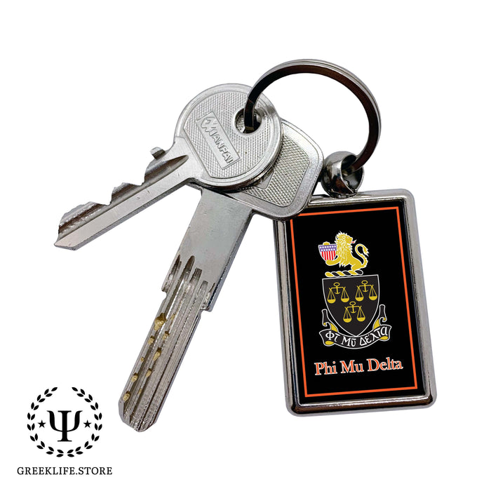 Phi Mu Delta Keychain Rectangular