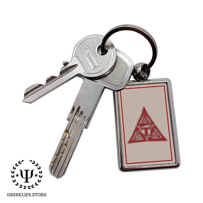 Triangle Fraternity Keychain Rectangular