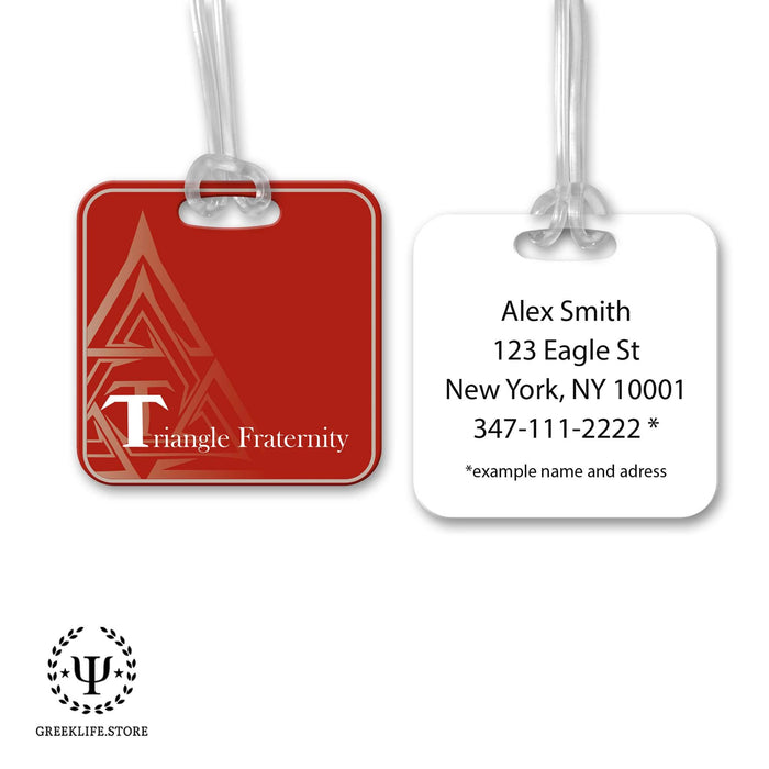 Triangle Fraternity Luggage Bag Tag (square) - greeklife.store