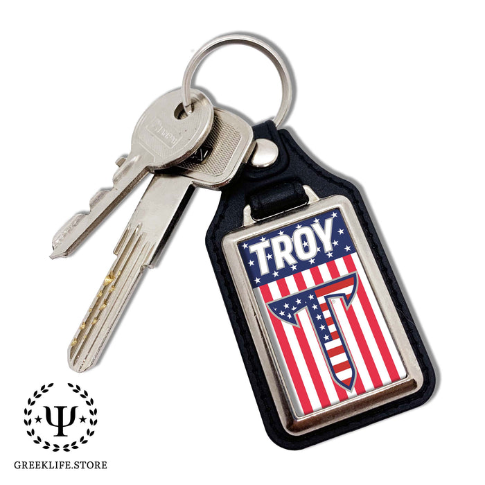 Troy University Keychain Rectangular