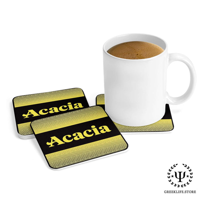 Acacia Fraternity Beverage Coasters Square (Set of 4) - greeklife.store