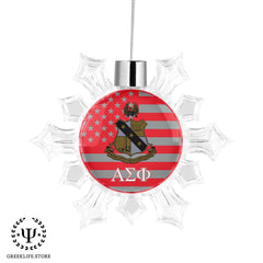 Alpha Sigma Phi Christmas Ornament Flat Round