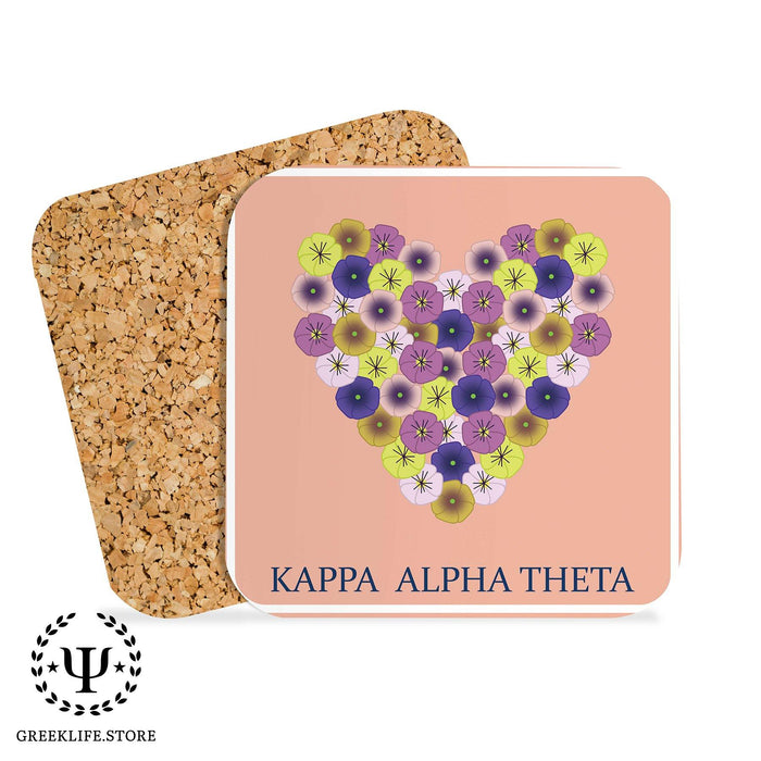 Kappa Alpha Theta Beverage Coasters Square (Set of 4) - greeklife.store