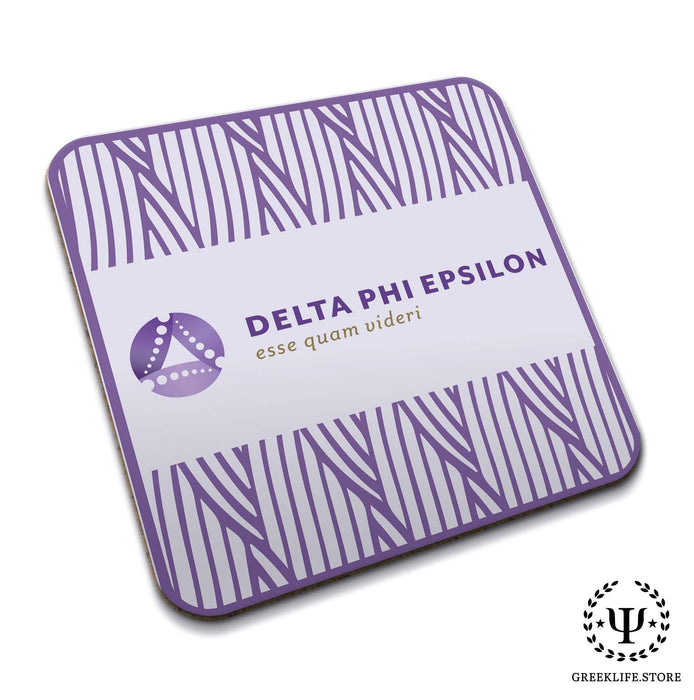 Delta Phi Epsilon Beverage Coasters Square (Set of 4) - greeklife.store