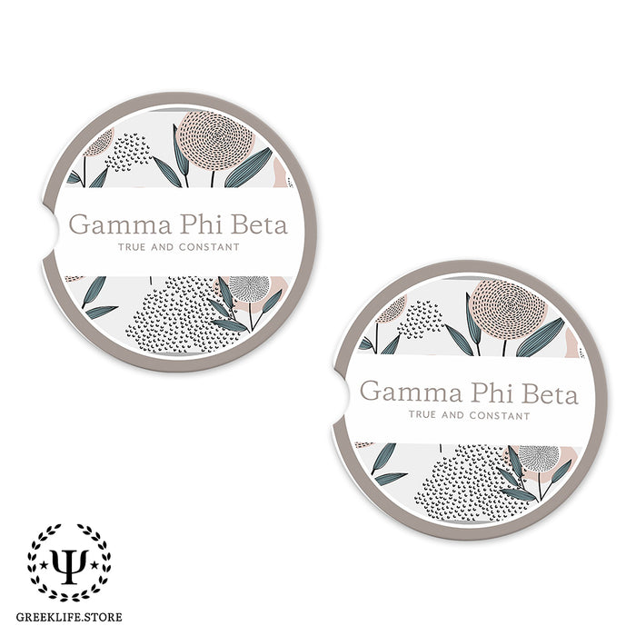 Gamma Phi Beta Car Cup Holder Coaster (Set of 2)