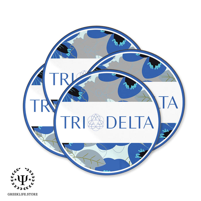 Delta Delta Delta Beverage coaster round (Set of 4)