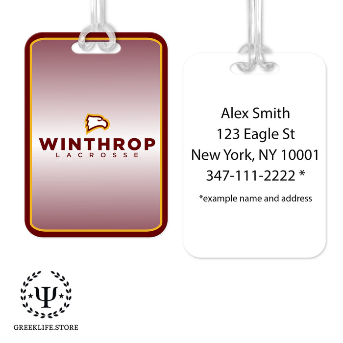 Winthrop University Luggage Bag Tag (Rectangular)