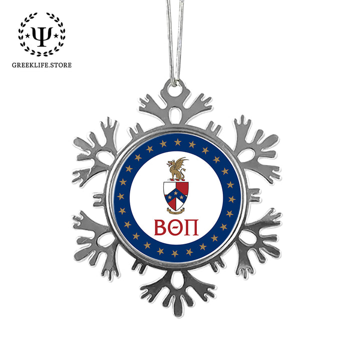 Beta Theta Pi Christmas Ornament - Snowflake Metal