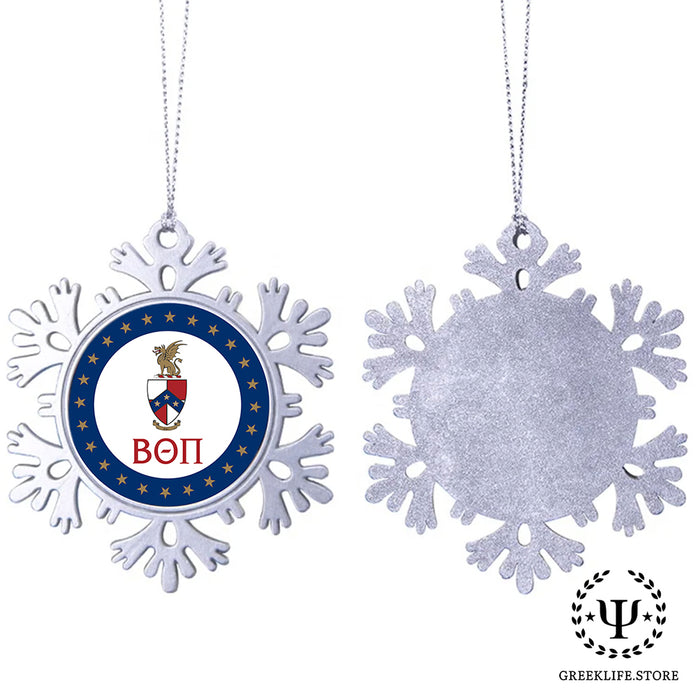 Beta Theta Pi Christmas Ornament - Snowflake Metal