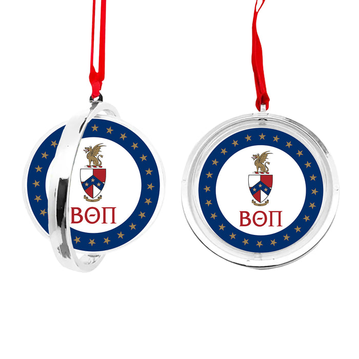 Beta Theta Pi Christmas Reversible Flat Round Ornament