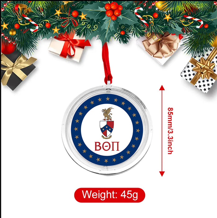 Beta Theta Pi Christmas Reversible Flat Round Ornament