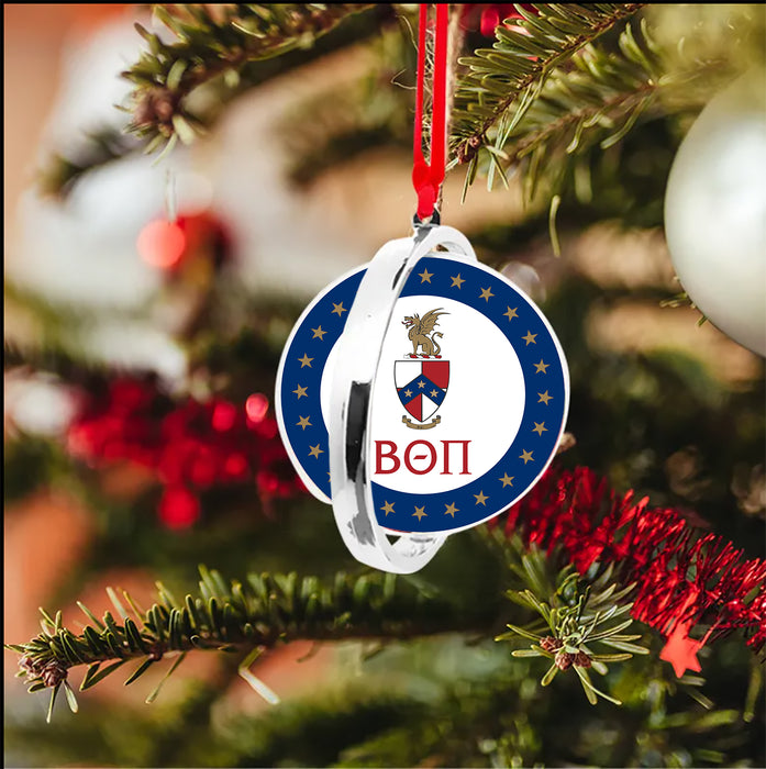 Beta Theta Pi Christmas Reversible Flat Round Ornament