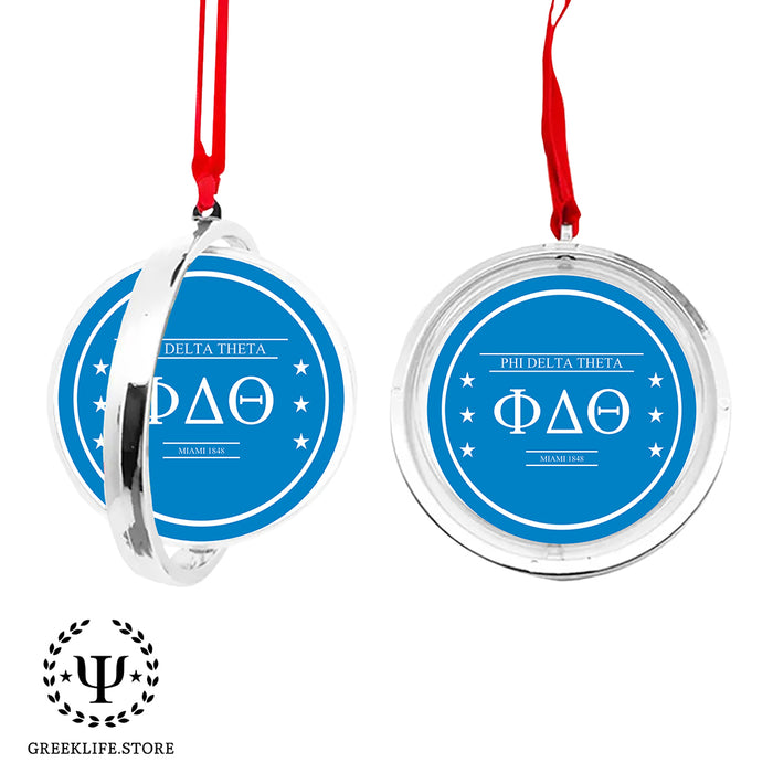 Phi Delta Theta Christmas Reversible Flat Round Ornament