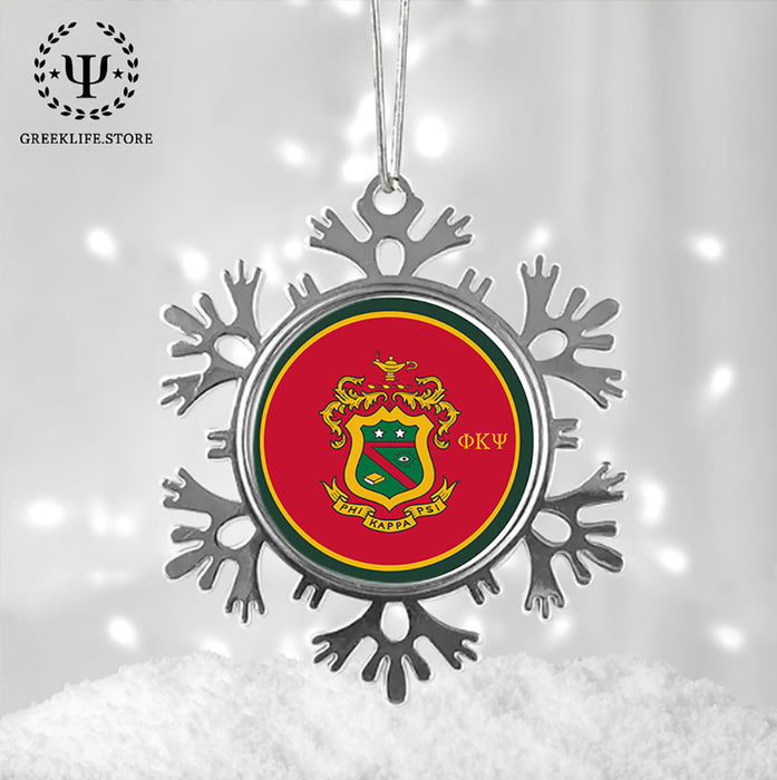 Phi Kappa Psi Christmas Ornament - Snowflake Metal
