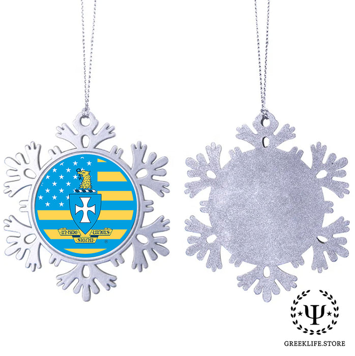Sigma Chi Christmas Ornament - Snowflake Metal