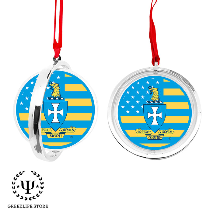 Sigma Chi Christmas Reversible Flat Round Ornament
