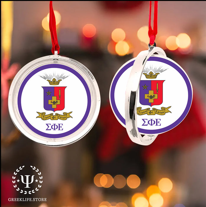 Sigma Phi Epsilon Christmas Reversible Flat Round Ornament