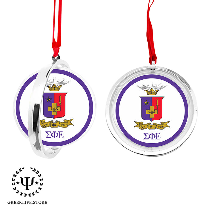 Sigma Phi Epsilon Christmas Reversible Flat Round Ornament
