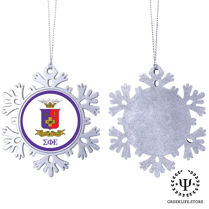 Sigma Phi Epsilon Christmas Ornament - Snowflake Metal