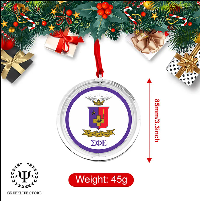 Sigma Phi Epsilon Christmas Reversible Flat Round Ornament