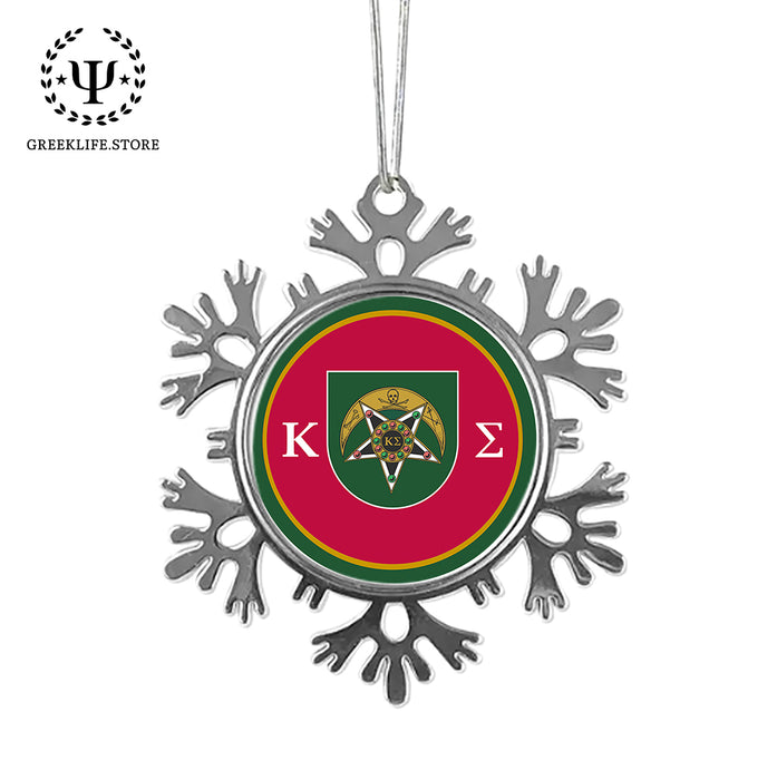 Kappa Sigma Christmas Ornament - Snowflake Metal