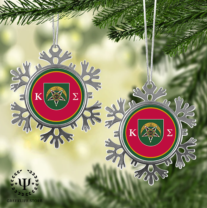 Kappa Sigma Christmas Ornament - Snowflake Metal