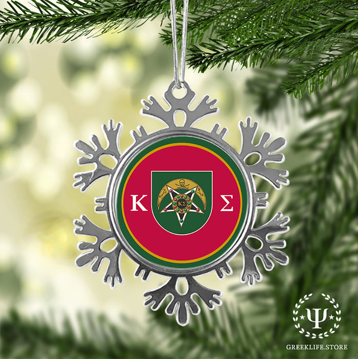 Kappa Sigma Christmas Ornament - Snowflake Metal