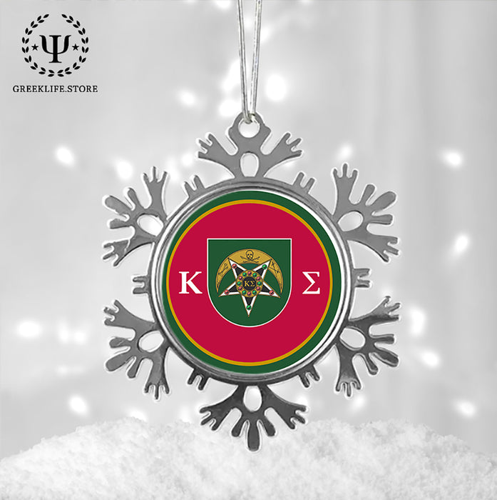Kappa Sigma Christmas Ornament - Snowflake Metal